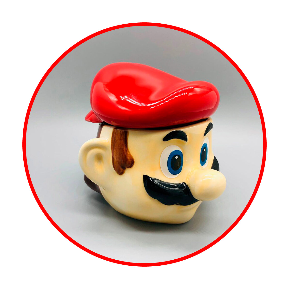 Tazón XL 3d ceramica rostro mario Bross