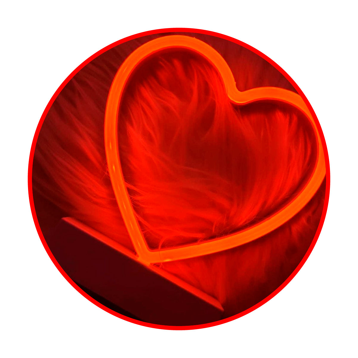 Lámpara Neón led corazón pila decoracion