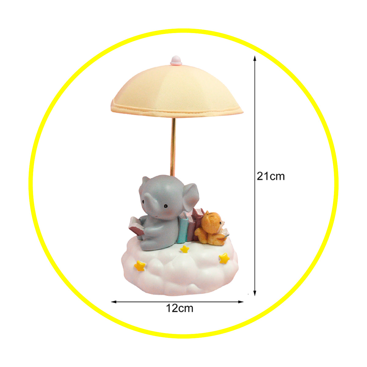 Lampara espantacuco música y luz elefante