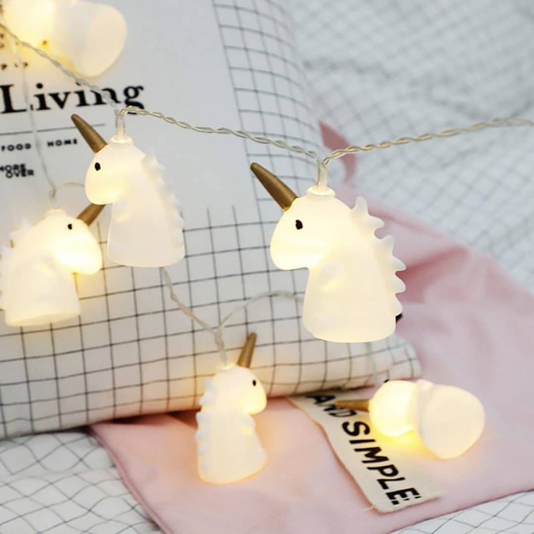Guirnalda De Luces Led Unicornios Rainbow Kawaii Niñas