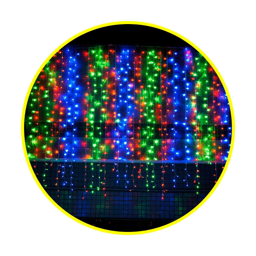 Cortinas 240 Led Multicolores 3 X 2 Mts Matrimonios Eventos