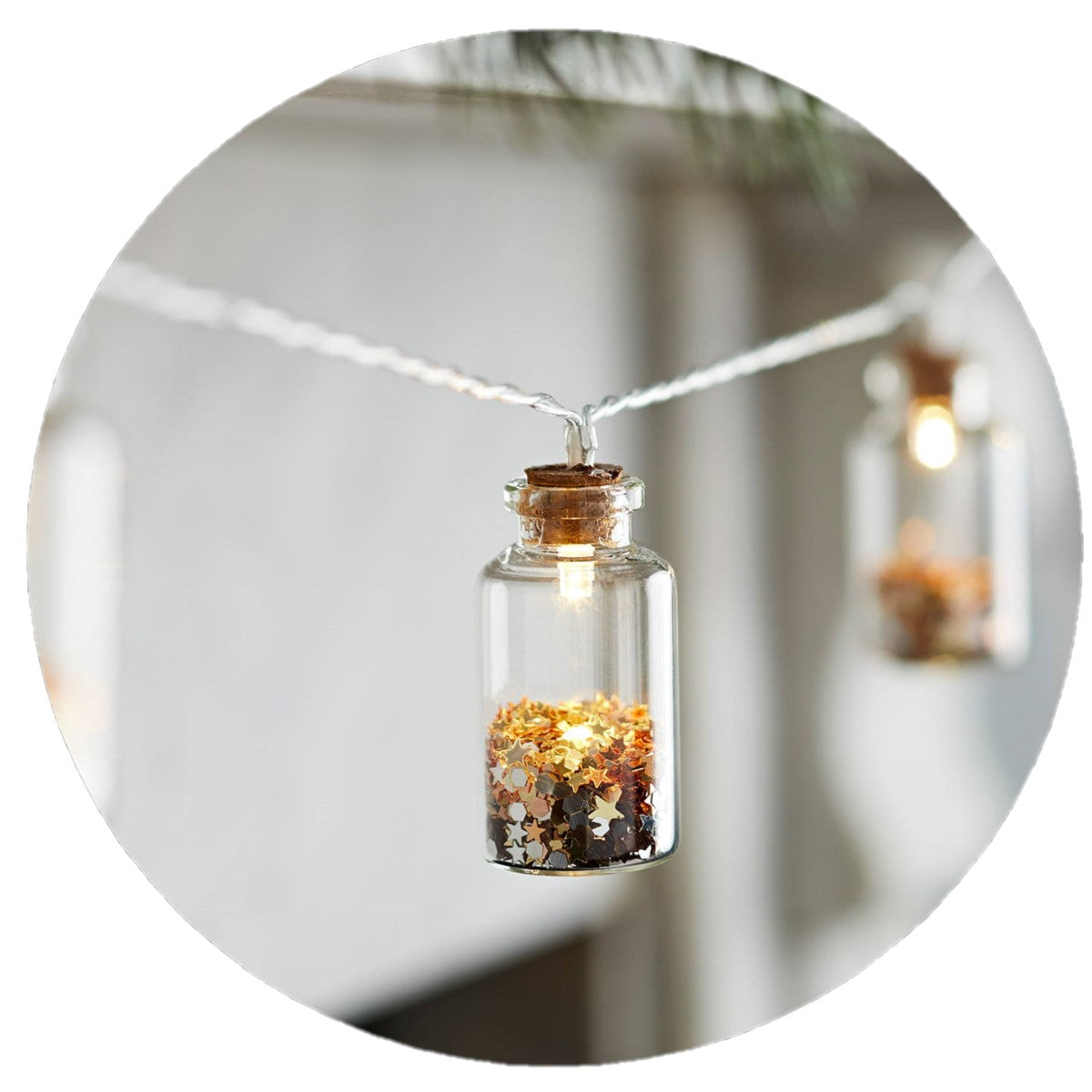 Guirnalda led 10 botella de los deseos botellita