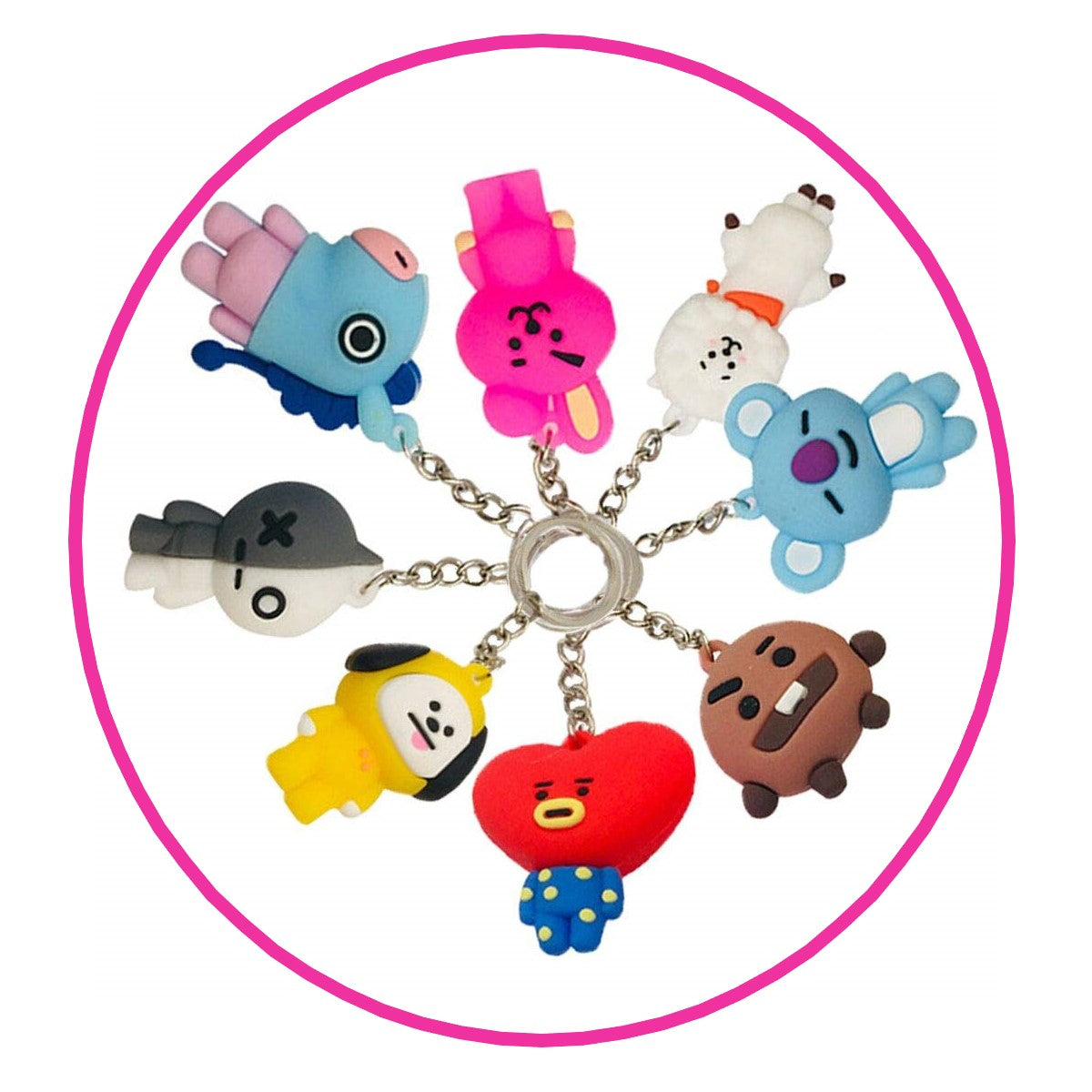 LLavero 3D silicona BTS k Pop BTS21 Tata Rj chimmy koya