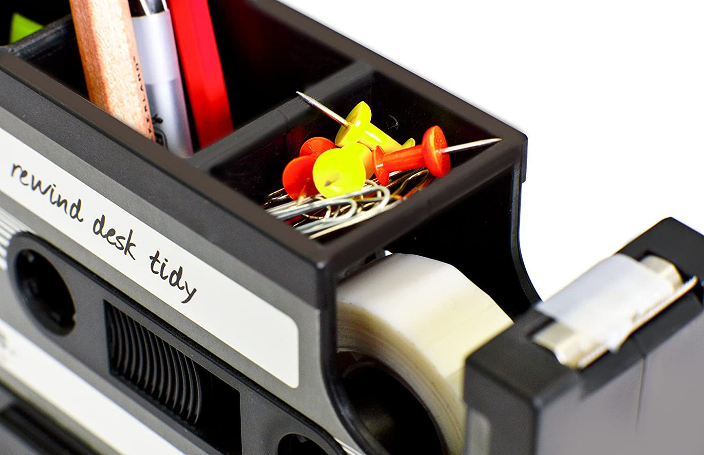 Lapicero Organizador Retro Cassette Dispensador Escritorio