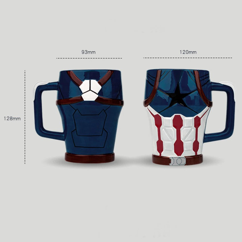 Taza Tazón Mug Cerámica 3d Capitán America Avengers Marvel