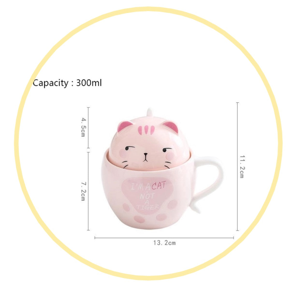 Tazon 2 Taza cerámica Gato colores lovely cat estoykuku