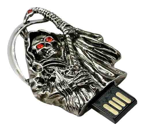 Usb Pendrive Metálico Skull La Muerte 16 Gb