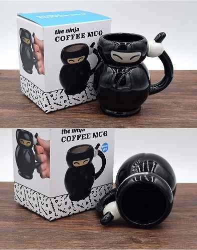 Taza Mug Ninja Shuriken Mascara Cafe