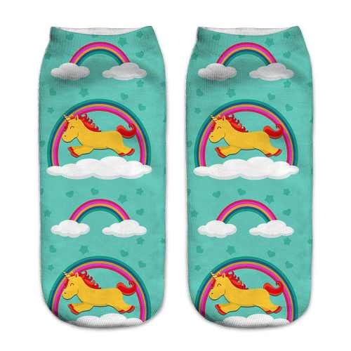 8 Pares Calcetines Tobilleras 3d Unicornios