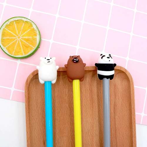 3 Lapices Osos Escandalosos Pardo, Panda Y Polar Kawaii