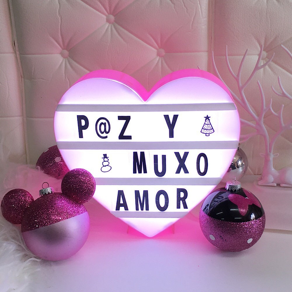 Lightbox Corazón Pizarra en forma de corazón
