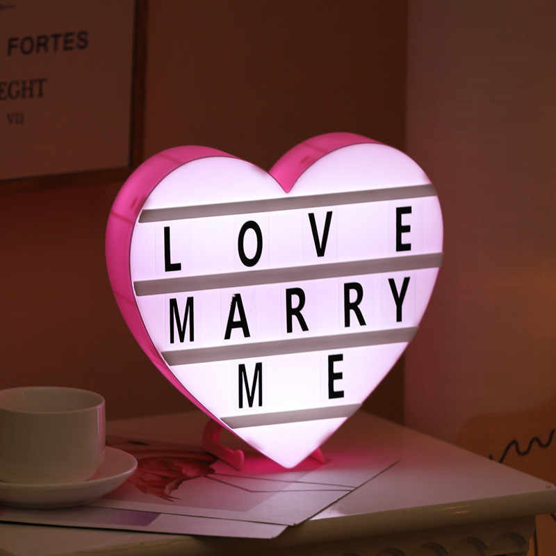 Lightbox Corazón Pizarra en forma de corazón