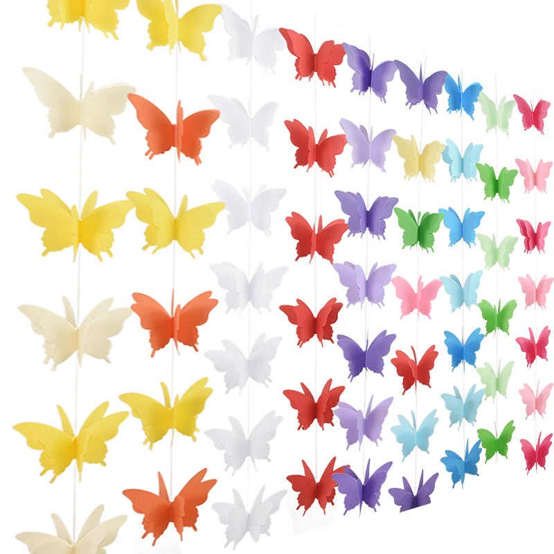 Guirnalda Papel Mariposas 3d / 2,m Candy Bar