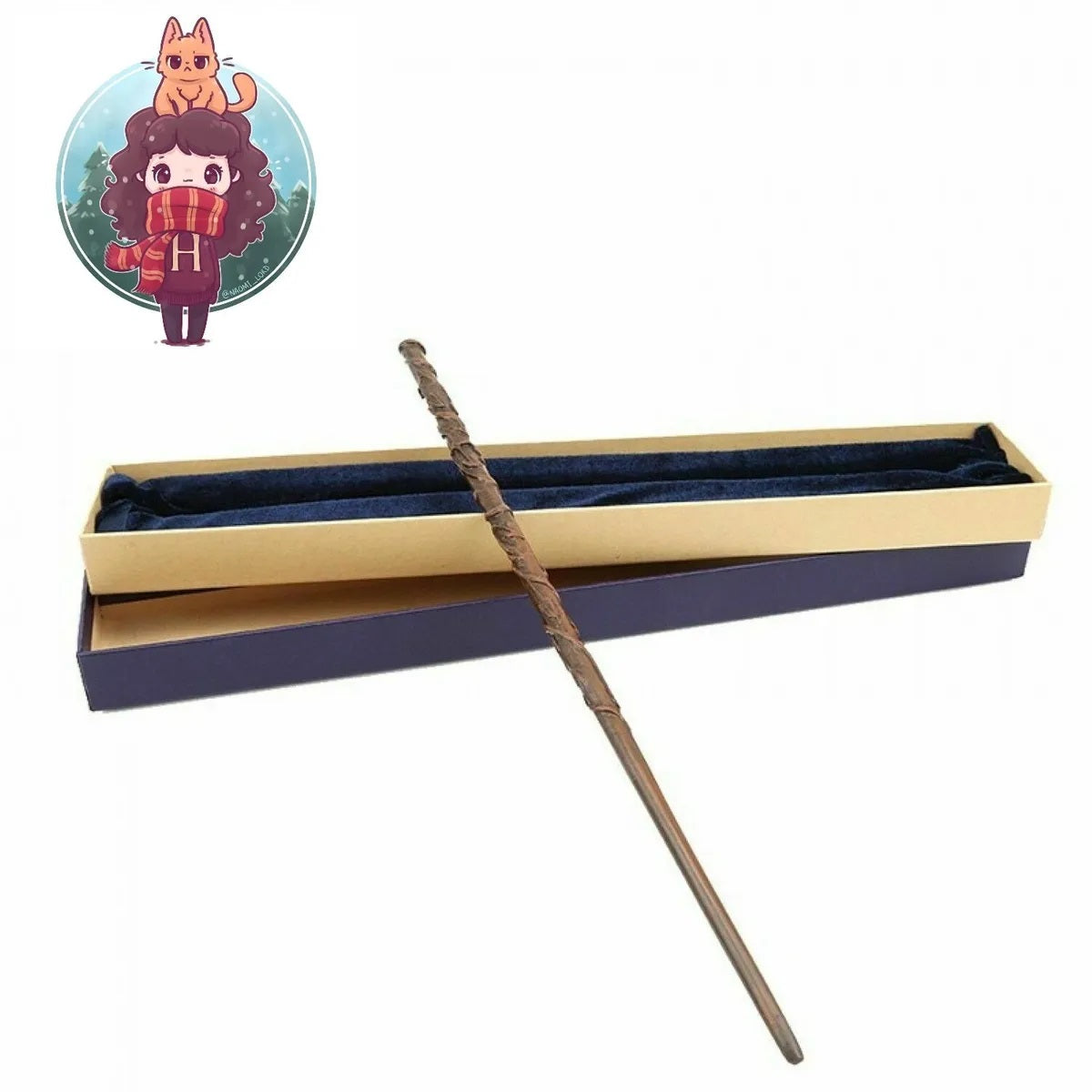 Varita Cosplay Hermione Granger Centro Metálico Harry Potter