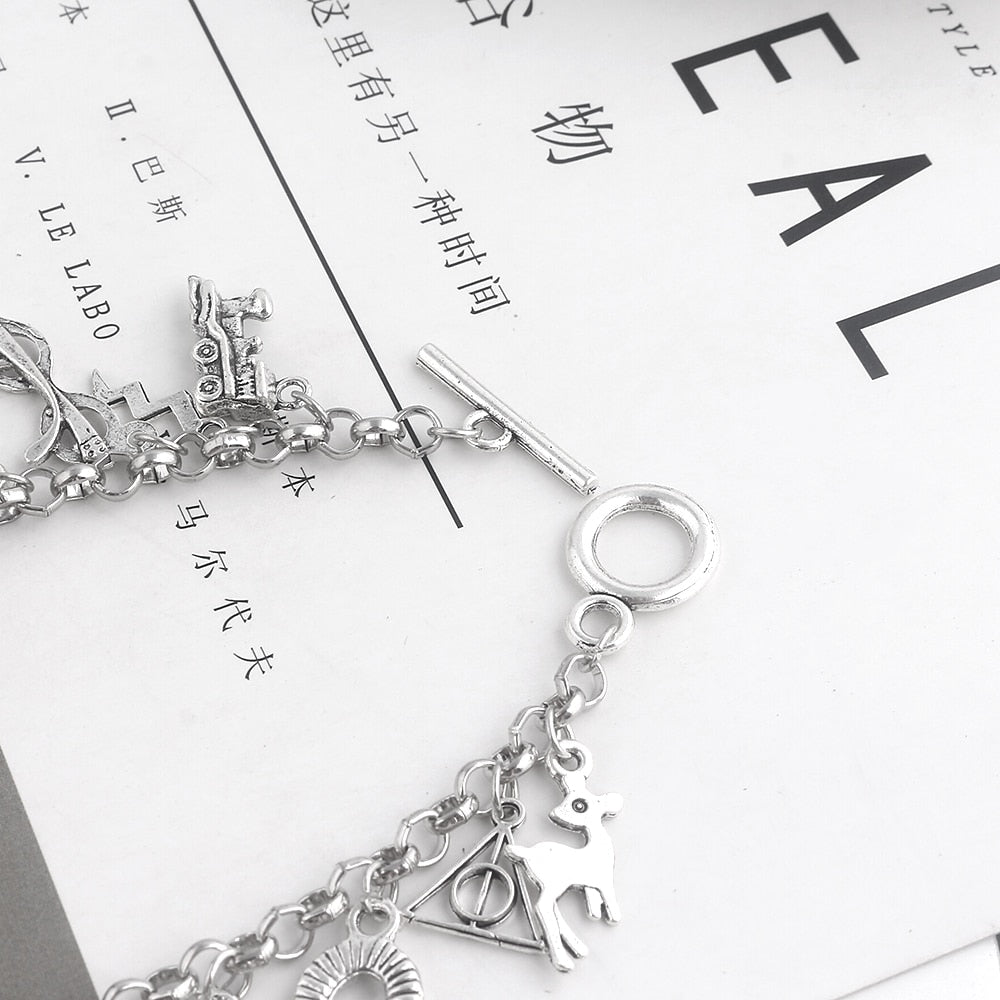 Pulsera 18 dijes HP Harry snitch reliquia de la muerte
