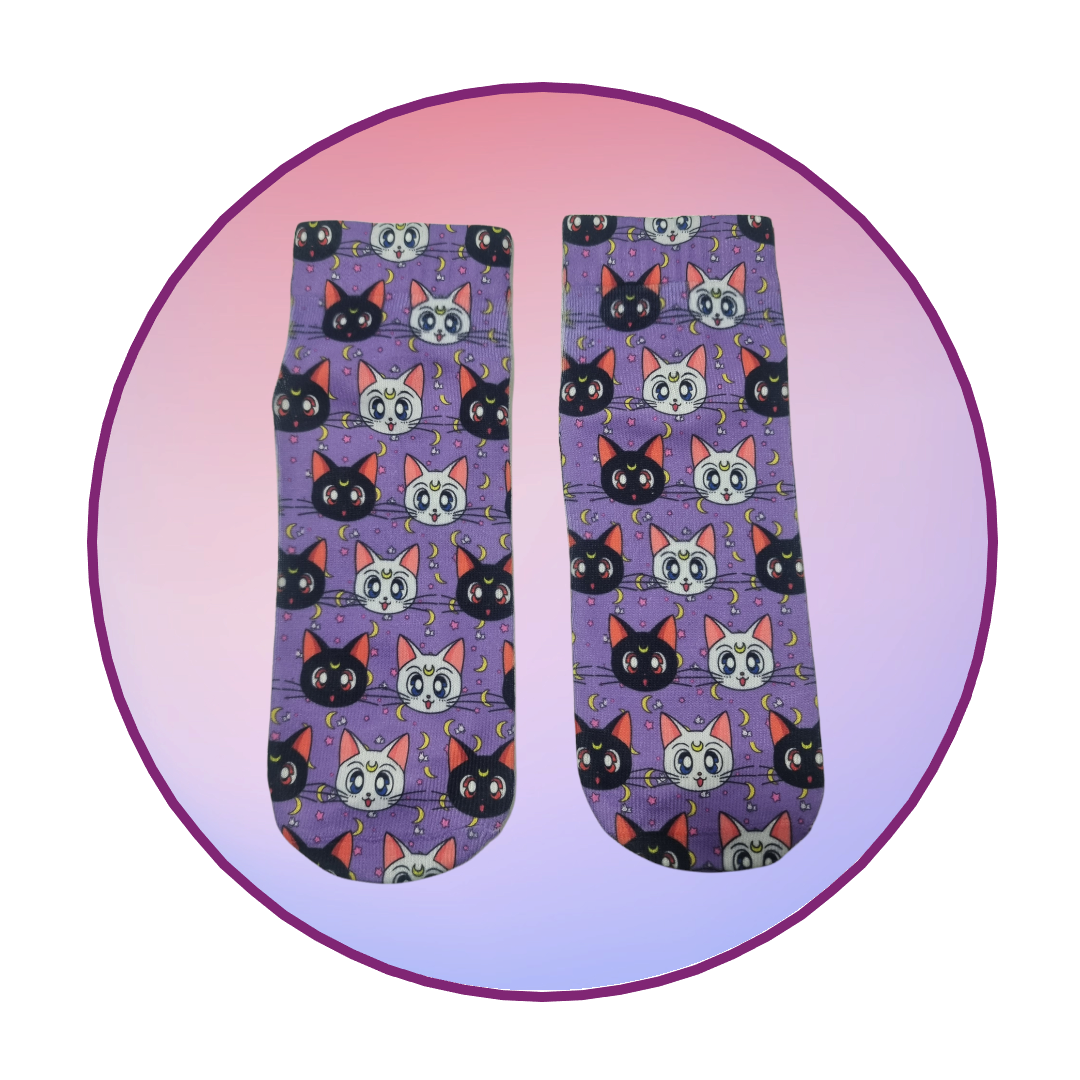 Calcetines Tobilleras Sailor moon Gatito Luna