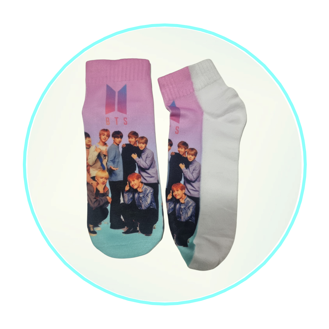 Calcetin Tobilleras BTS K- pop Kawaii
