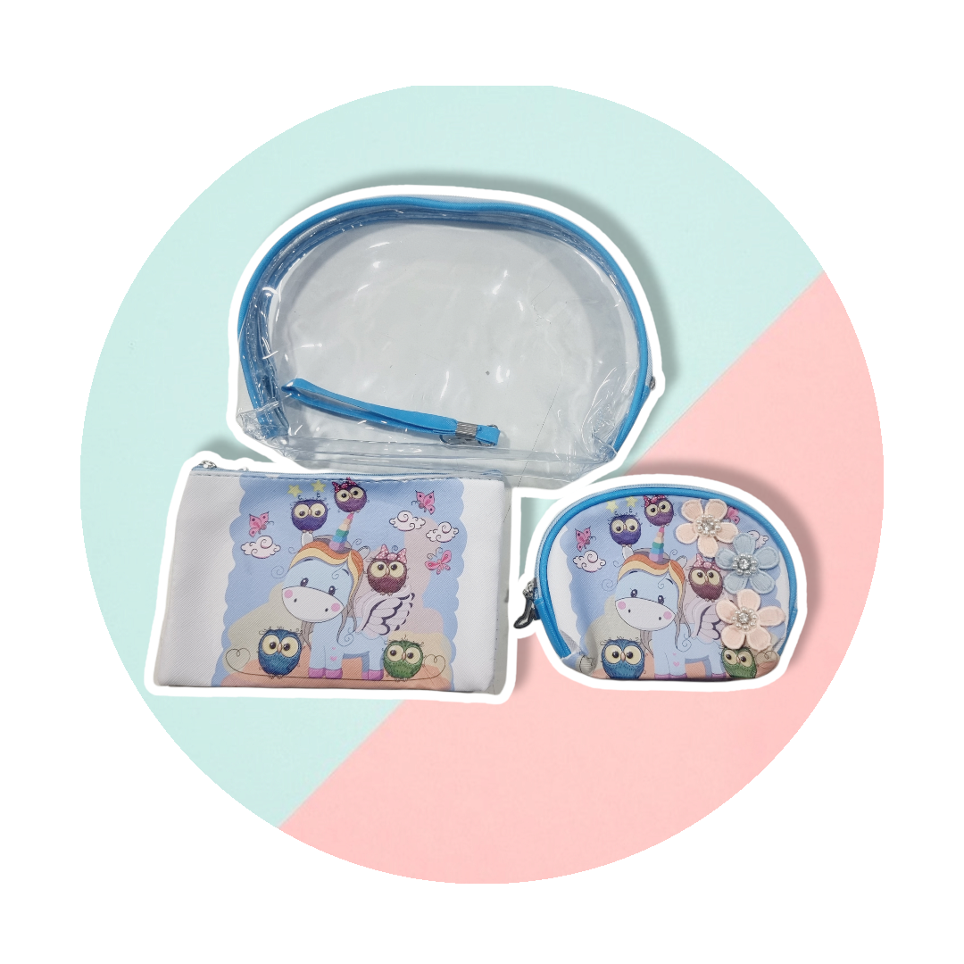 Set 3 Estuche Unicornio Cosmetiquero Estuche Mone(estoykuku)