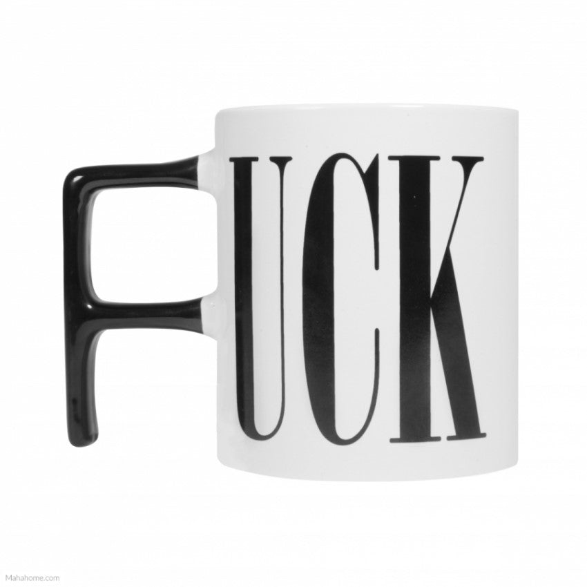Tazón Taza cerámica blanco F uck F-UCK MUG