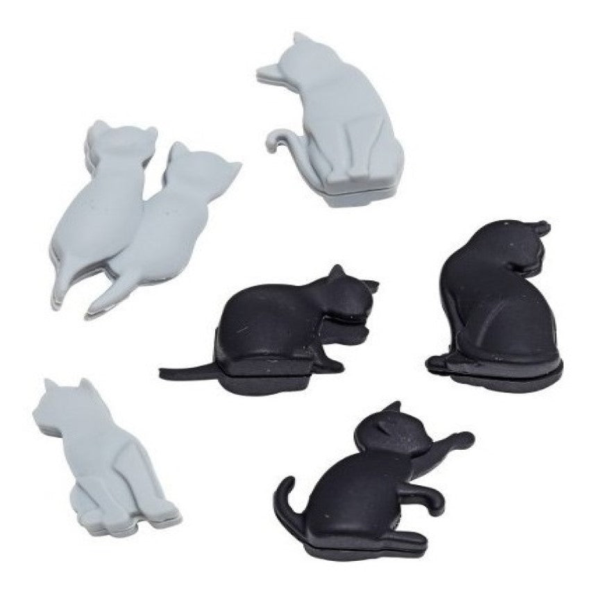 Marcadores De Vasos Copa Y Soporte Bolsa De Te Gatitos Gato
