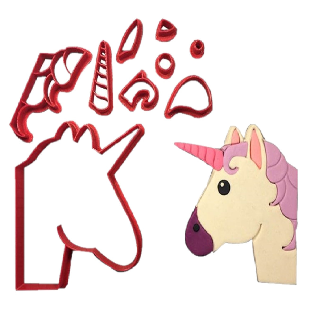 Set De Moldes Para Galletas Unicornio Kawaii
