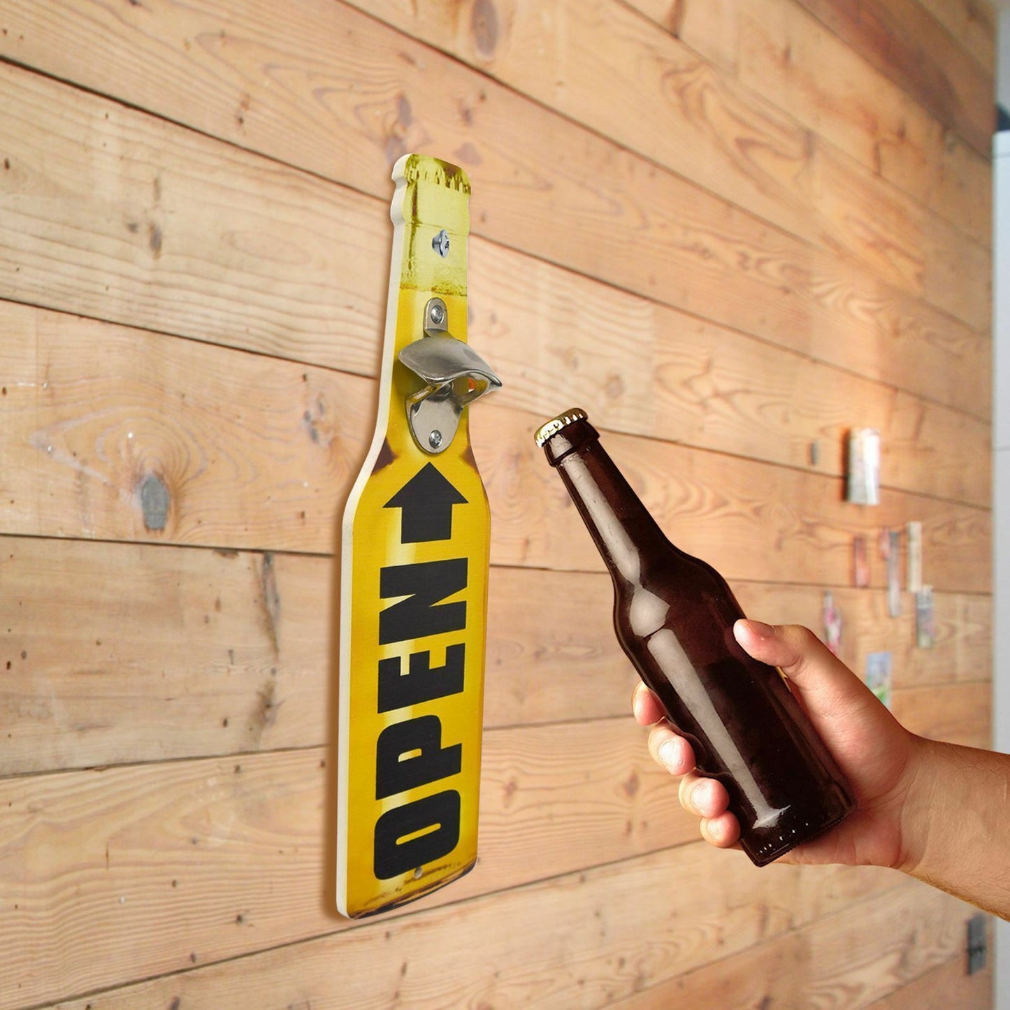 destapador Abrebotella Retro de pared en forma de Botella