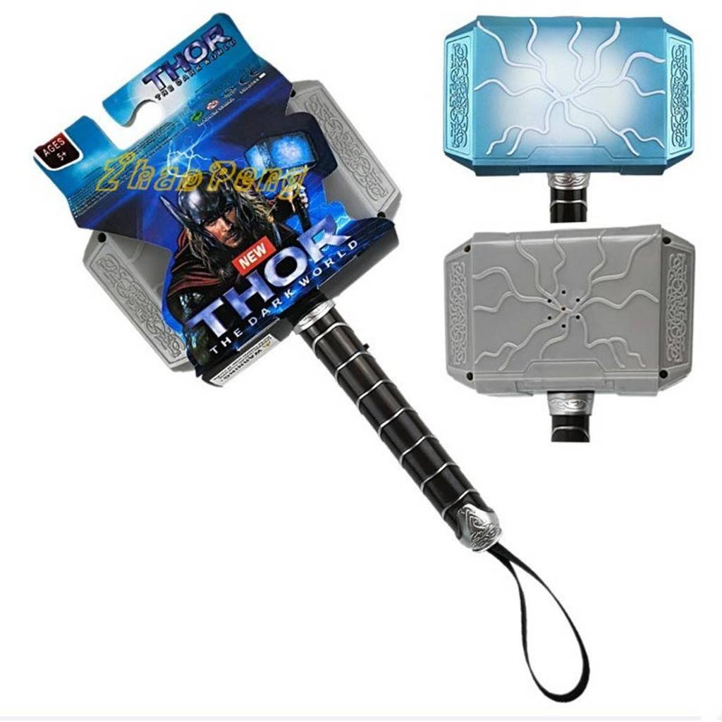 Martillo Thor Mjölnir Luz Y Sonido 31 Cm Avengers Niños