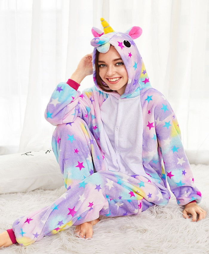 Pijama Unicornio Kawaii Kigurumi Estrellitas Adultos
