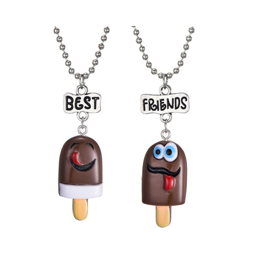 Collar Bff Cupcake Helado Comidas Mejores Amigos Best Friend