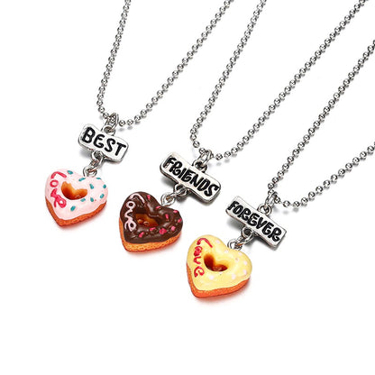 3 collares BBF Mejores amigas Helado unicornio  ESTOYKUKU