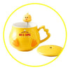 Tazon 3D Patito tapa y cuchara pretty duck cute kawaii