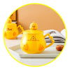 Tazon 3D Patito tapa y cuchara pretty duck cute kawaii