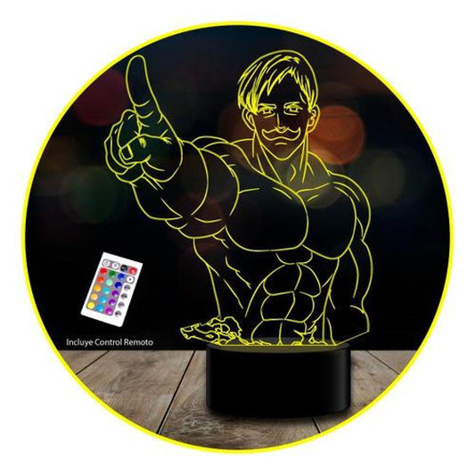 Lampara 3D Escanor serie Nanatsu no Taizai modelo B