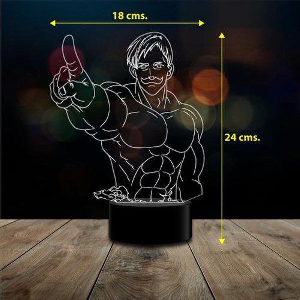 Lampara 3D Escanor serie Nanatsu no Taizai modelo B