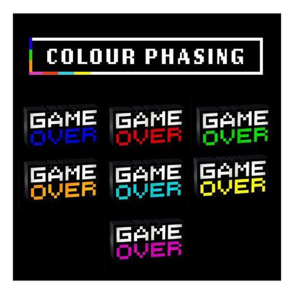 Lámpara led 3D Game Over píxeles de 8 bits