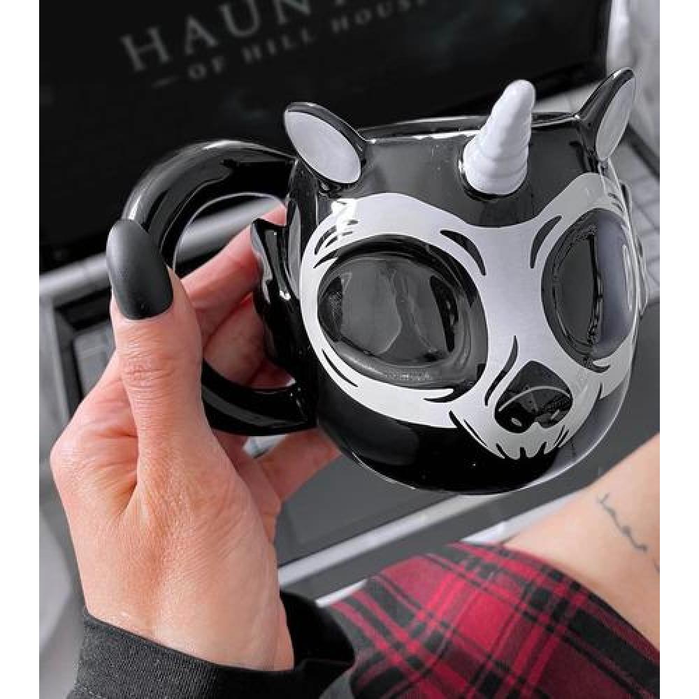 Tazon cerámica monoceros calavera unicornio kill star