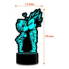 Lámpara 3D Vegeta & Bulma love kiss colores dragon Ball