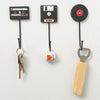 Set Ganchos Retro Vintage Disco vinilos, disquete, Cassette