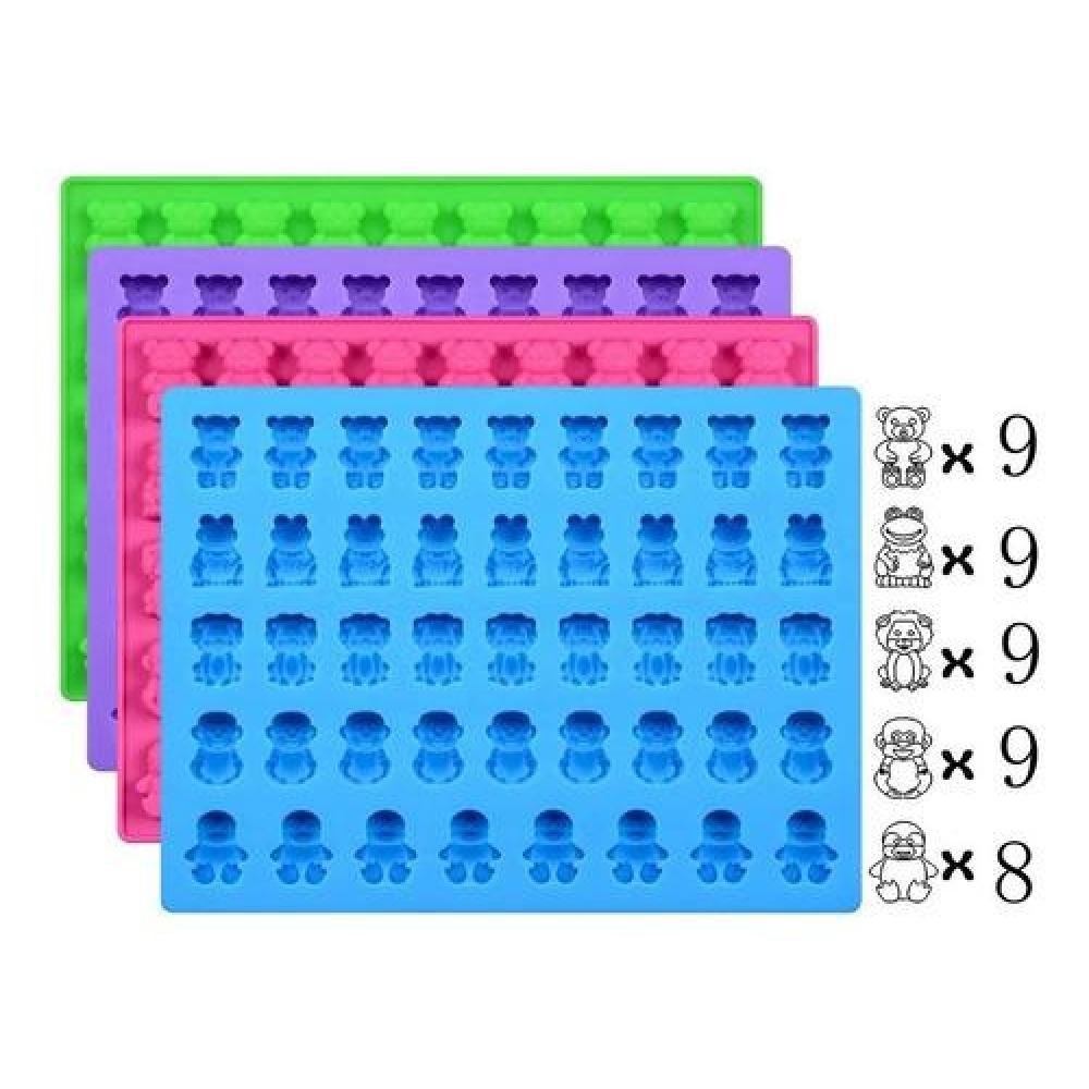 Molde silicona mini animalitos 44 unidades