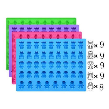 Molde silicona mini animalitos 44 unidades