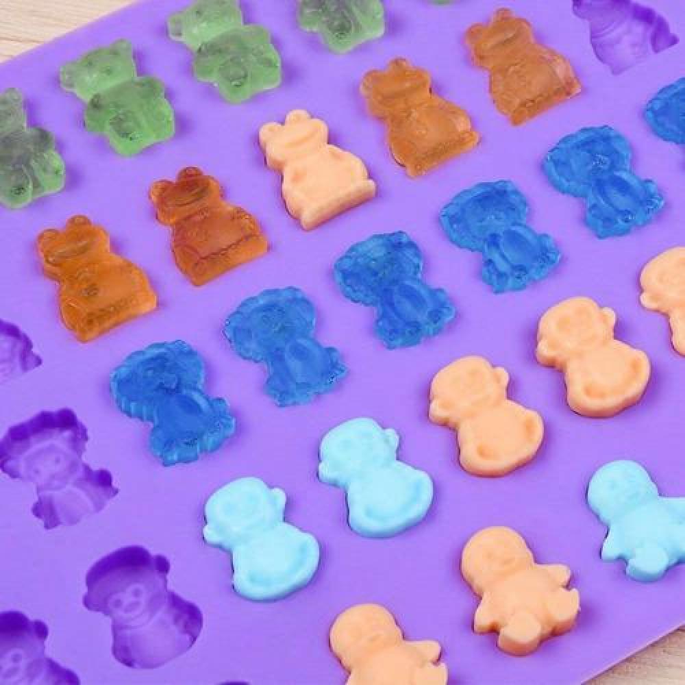 Molde silicona mini animalitos 44 unidades
