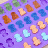 Molde silicona mini animalitos 44 unidades