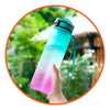 Botella deportiva C/sticker 3D motivadora multicolor kawaii