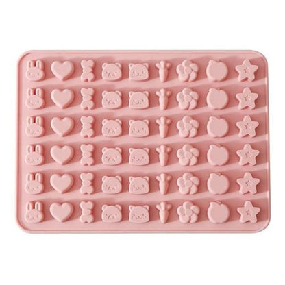 Molde de Silicona 54 mini figuras kawaii cut conejito osos