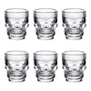 Set De 6 Vasos Vidrio Shot Calavera , Fiesta, Trago Tequila