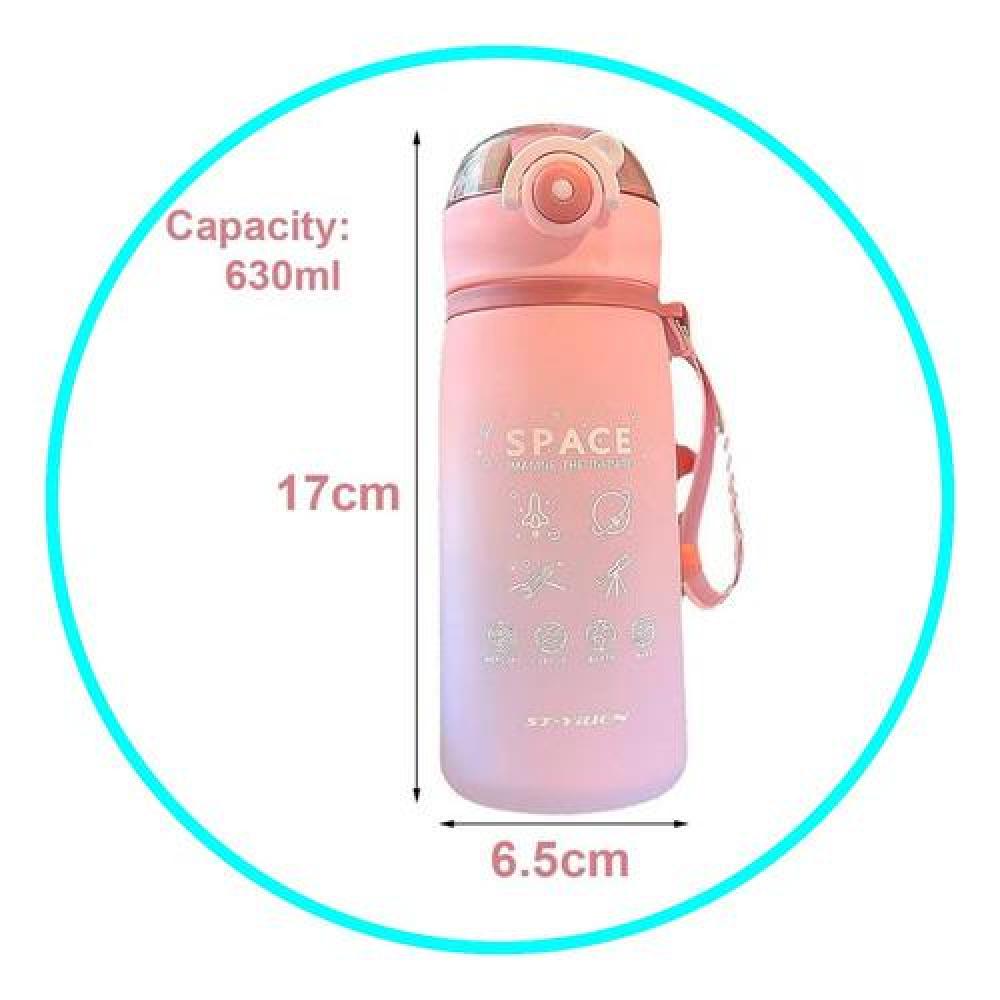Botella de agua deportiva kawaii space