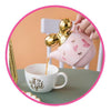 juego de té tetera cerámica individual luxury  it´s a girl