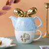 juego de té tetera cerámica individual luxury  it´s a girl