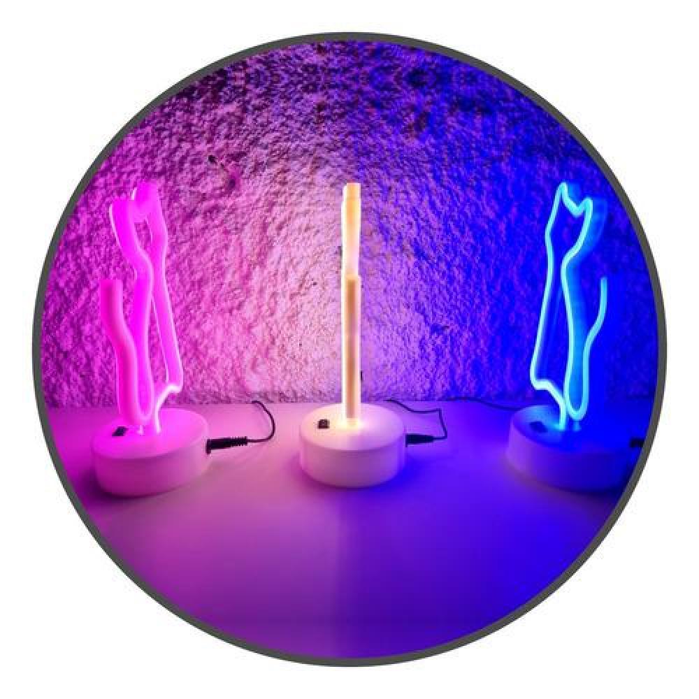 Lámpara Neón led Gato pila decoración