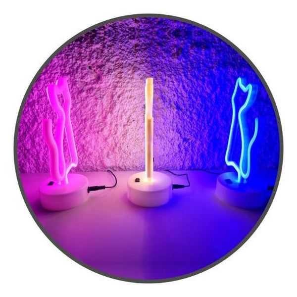 Lámpara Neón led Gato pila decoración